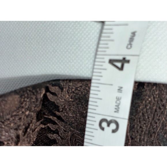 J Ferrar Mens Bronze Black Dragon Jacquard Woven Silk Blend Necktie Wide 3.75" - Picture 8 of 8